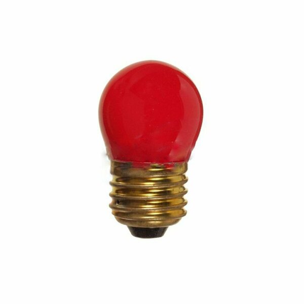 American Imaginations 7.5W Bulb Socket Light Bulb Red Glass AI-37624